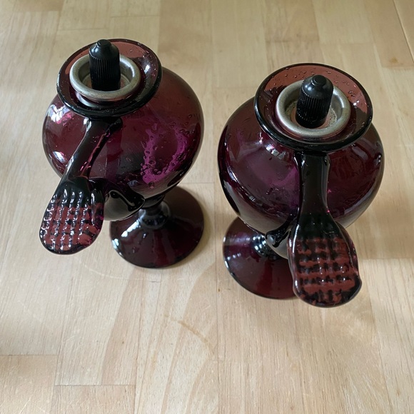 Biot French blown bubbled glass Oil Lamp NWOT - Picture 4 of 7